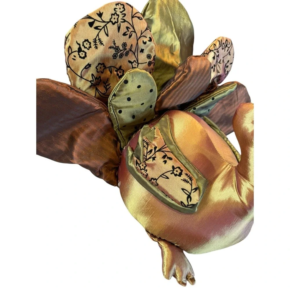 Large Vintage Fabric Turkey Plush Thanksgiving‎ Decor Centerpiece Fall 18